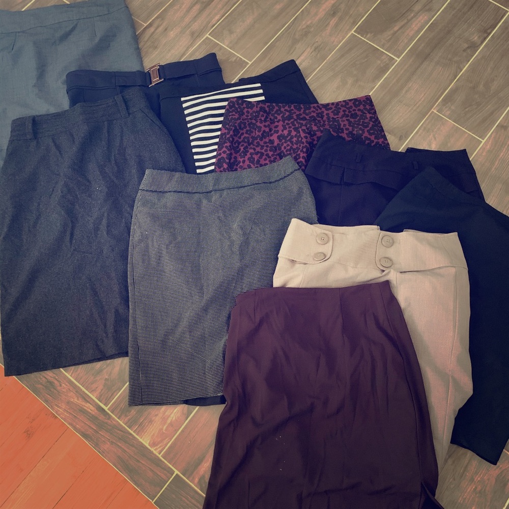 Lot of 10 pencil skirts size 4